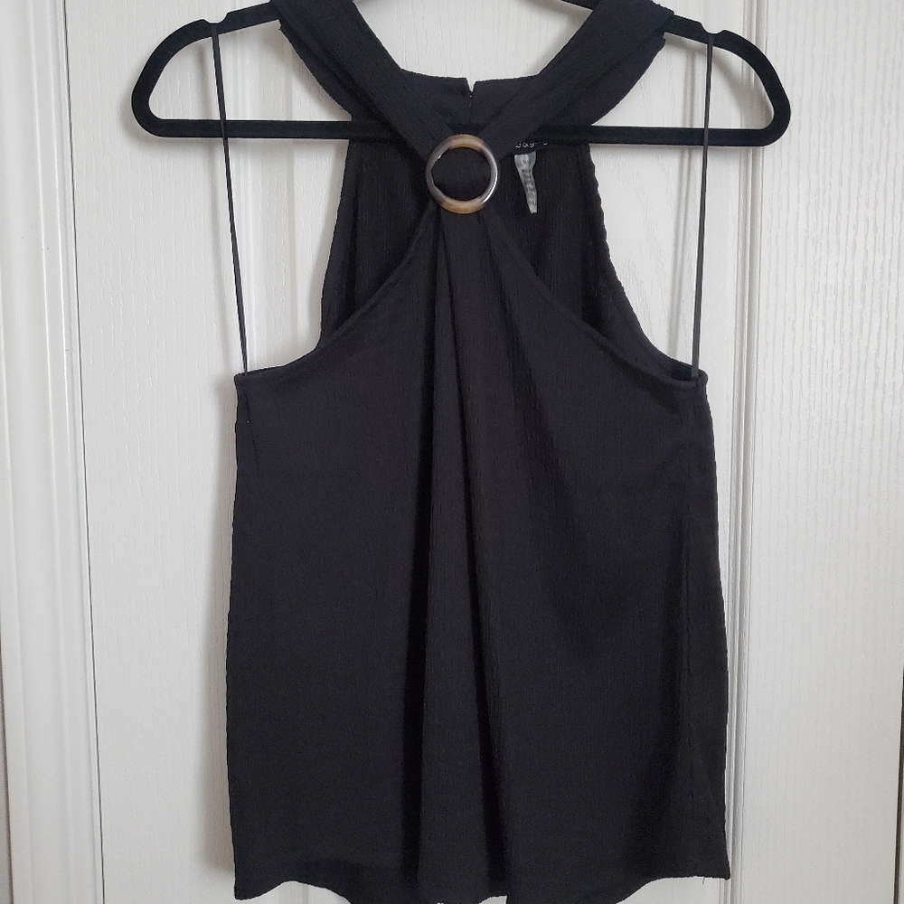 Elegant Black Halter Top